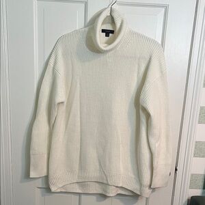 NWT J. Crew White Turtleneck Sweater Size S